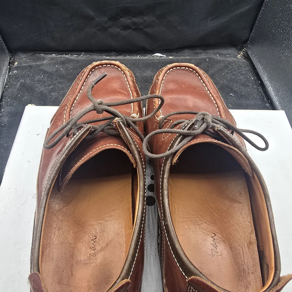 Cole Haan Rich Brown Leather Boat Shoes‎